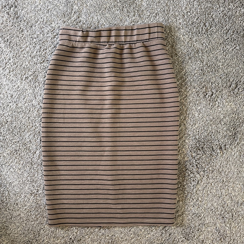 Fig & Blu Women's Striped Stretch Pull On Pencil Skirt Size L